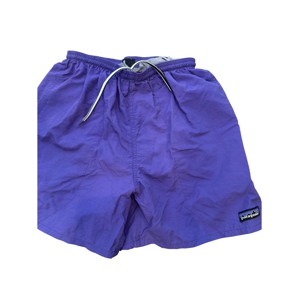 Patagonia Shorts Mens Medium Purple Nylon Swim Trunks Lined Pockets Drawstring